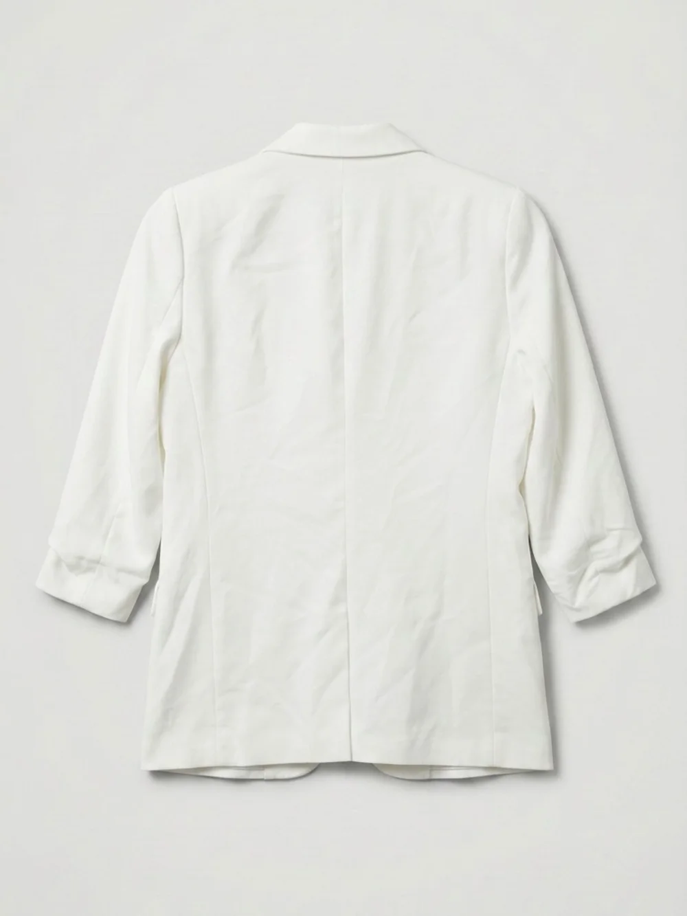 Tahari White Rolled-Sleeve Tailored Blazer - Picture 2 of 5